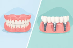 Permanent Dentures Versus Implants Compared